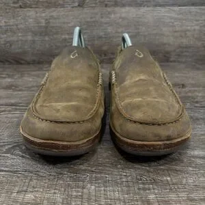 OluKai | Shoes | Olukai Moloa Loafers Mens 9 Brown Leather  display picture 1